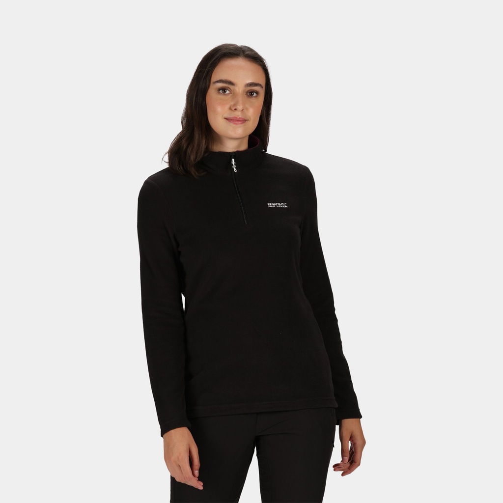 Sweetheart Half Zip Lightweight Fleece Women Black