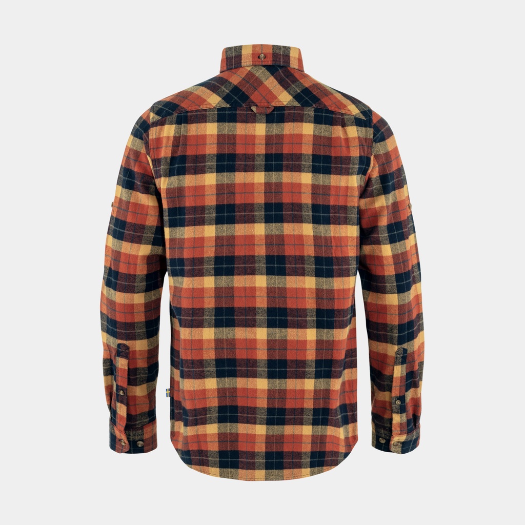 Singi Heavy Flannel Shirt Autumn Leaf / Dark Navy