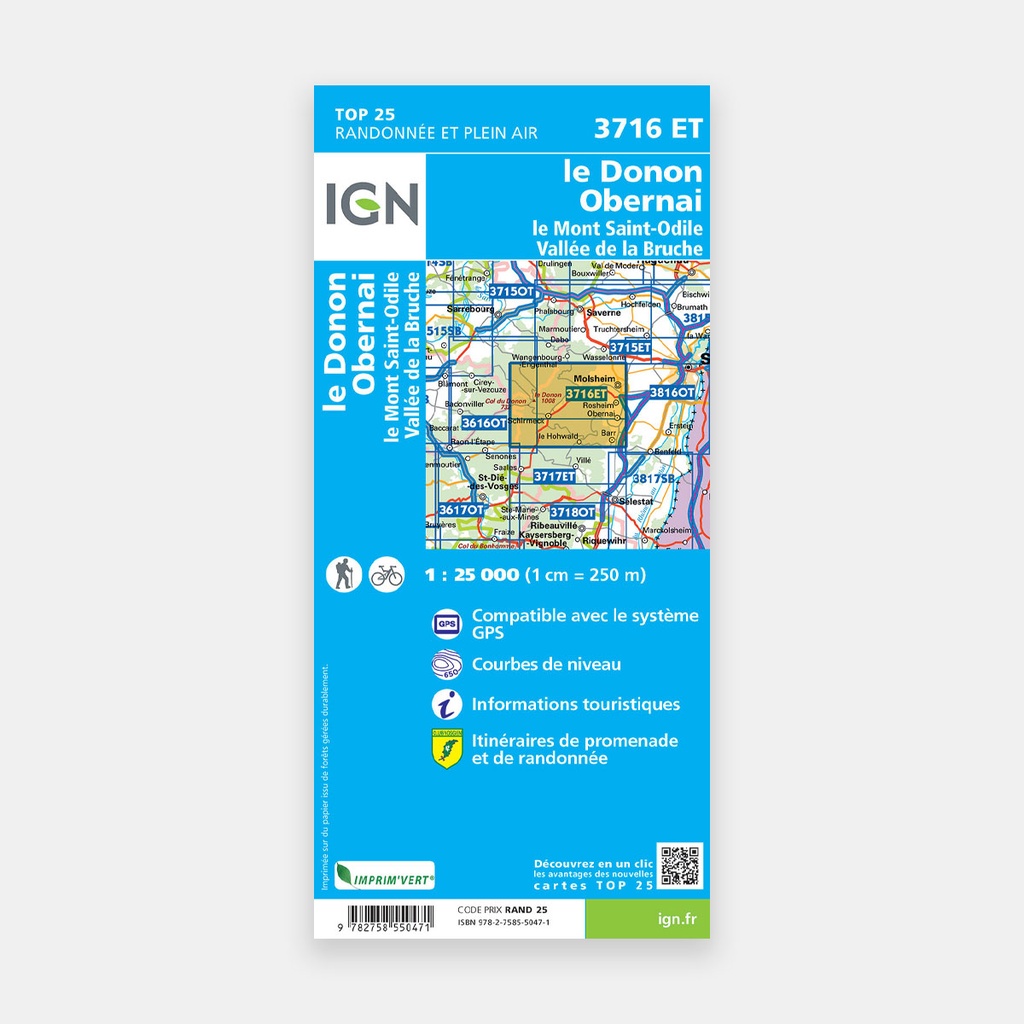 Le Donon / Obernai / Mont Ste-Odile 1/25 3716ET (2020)
