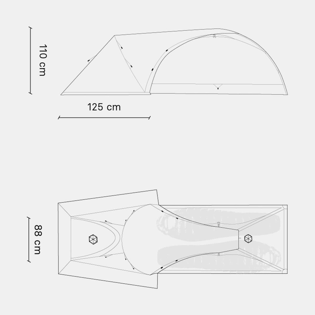 Vestibule Assaut 2 Dyneema Grey