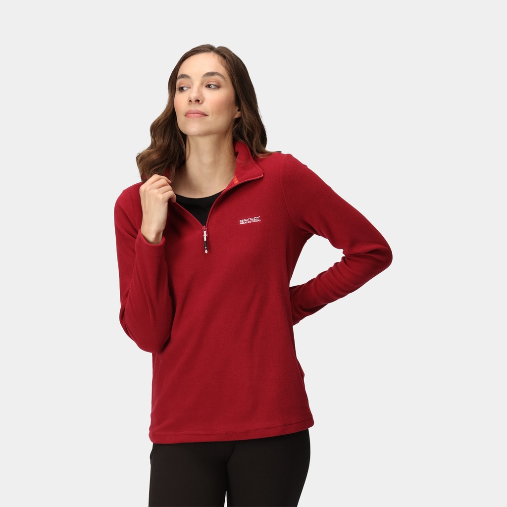 Sweetheart Half Zip Lightweight Fleece Women Rumba Red