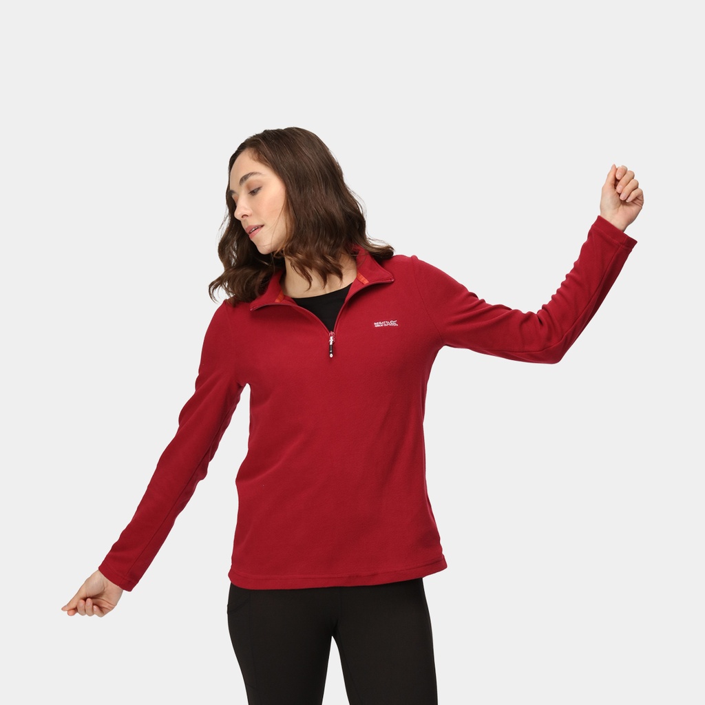 Sweetheart Half Zip Lightweight Fleece Women Rumba Red