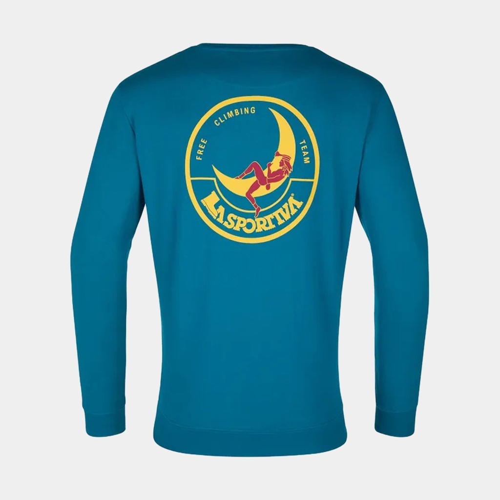 Climbing On The Moon Sweatshirt Turchese / Giallo