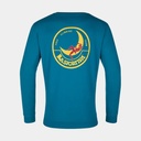 Climbing On The Moon Sweatshirt Turchese / Giallo