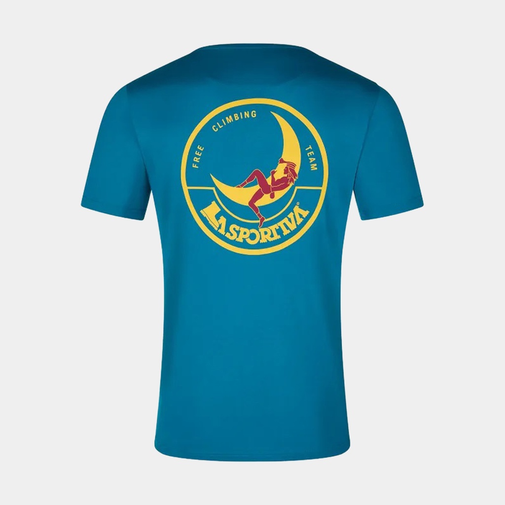 Climbing On The Moon T-Shirt Turchese / Giallo