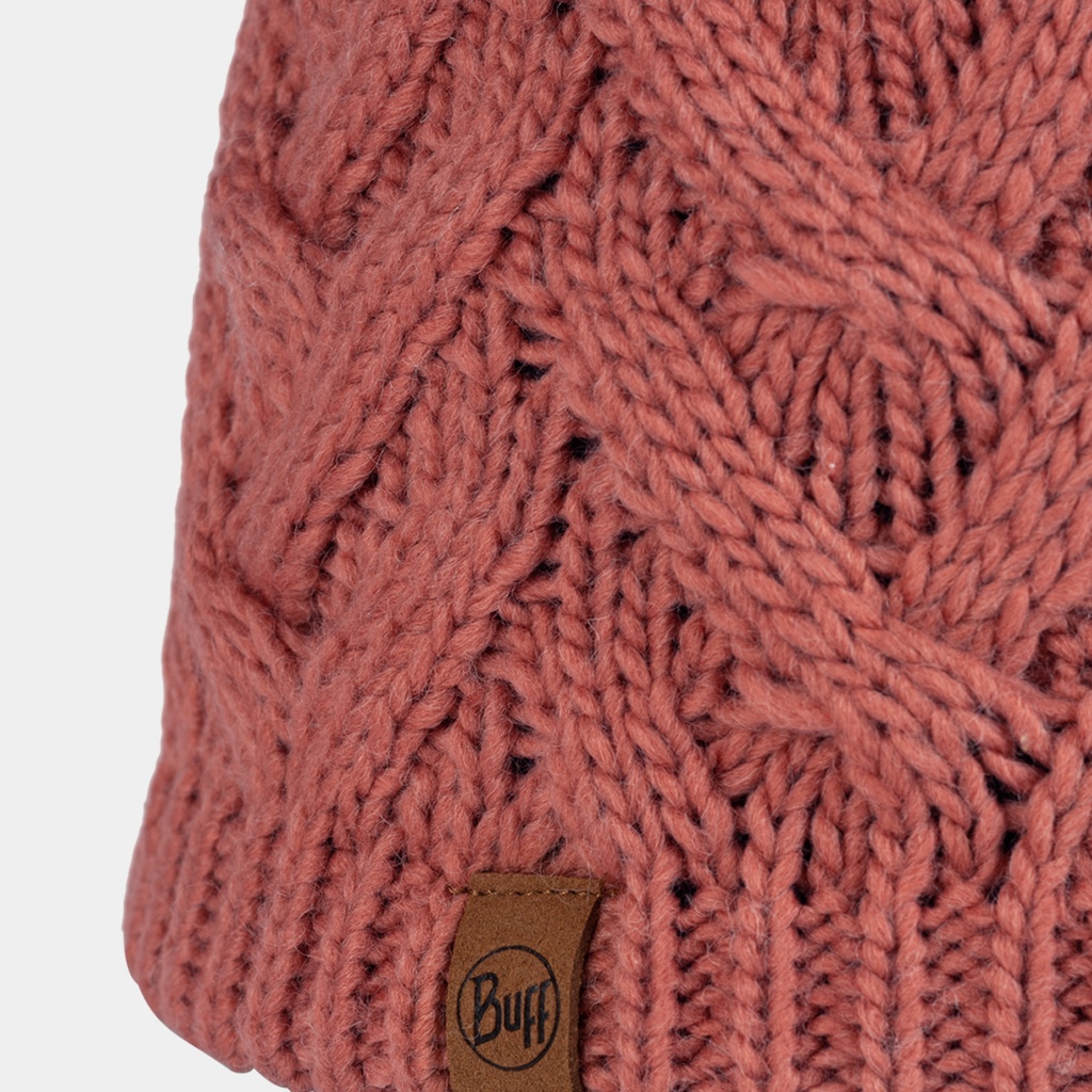 Knitted & Polar Band Hat Caryn Crimson