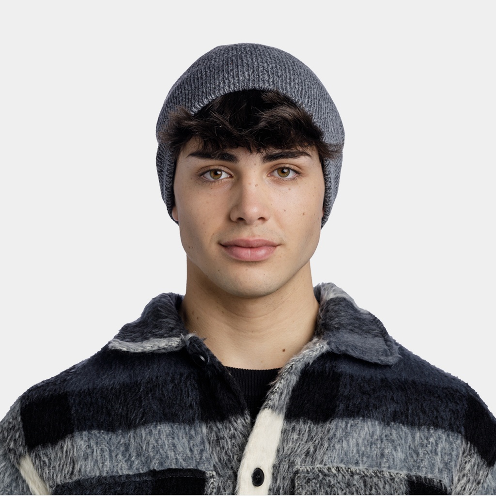 Knitted Hat Jarn Grey Melange