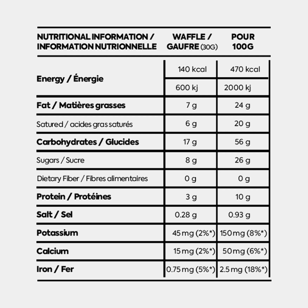 Ultra Energy Waffle - Mapple Syrup