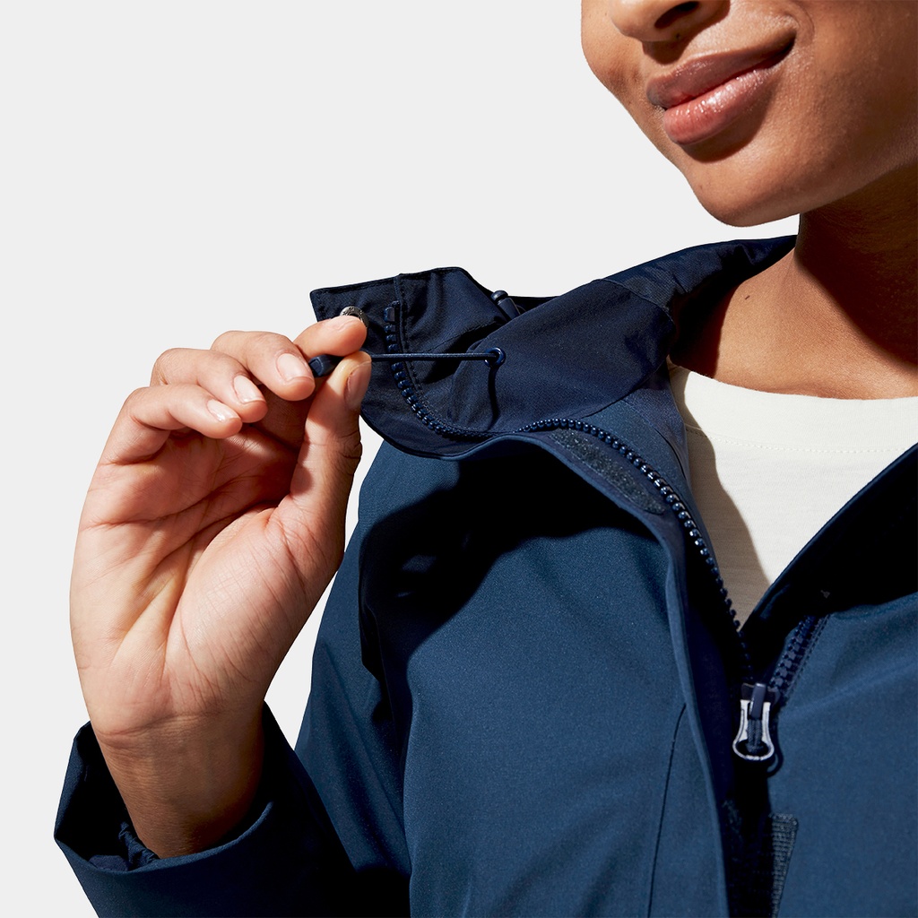 Omeara Long Shell Jacket Women Dusk