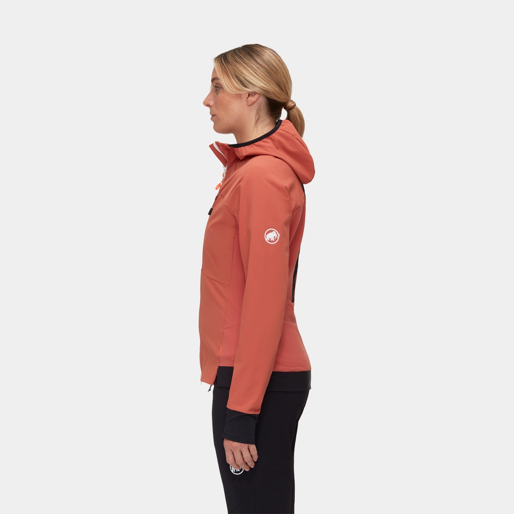 Aenergy SO Hybrid Hooded Jacket Women Brick / Black