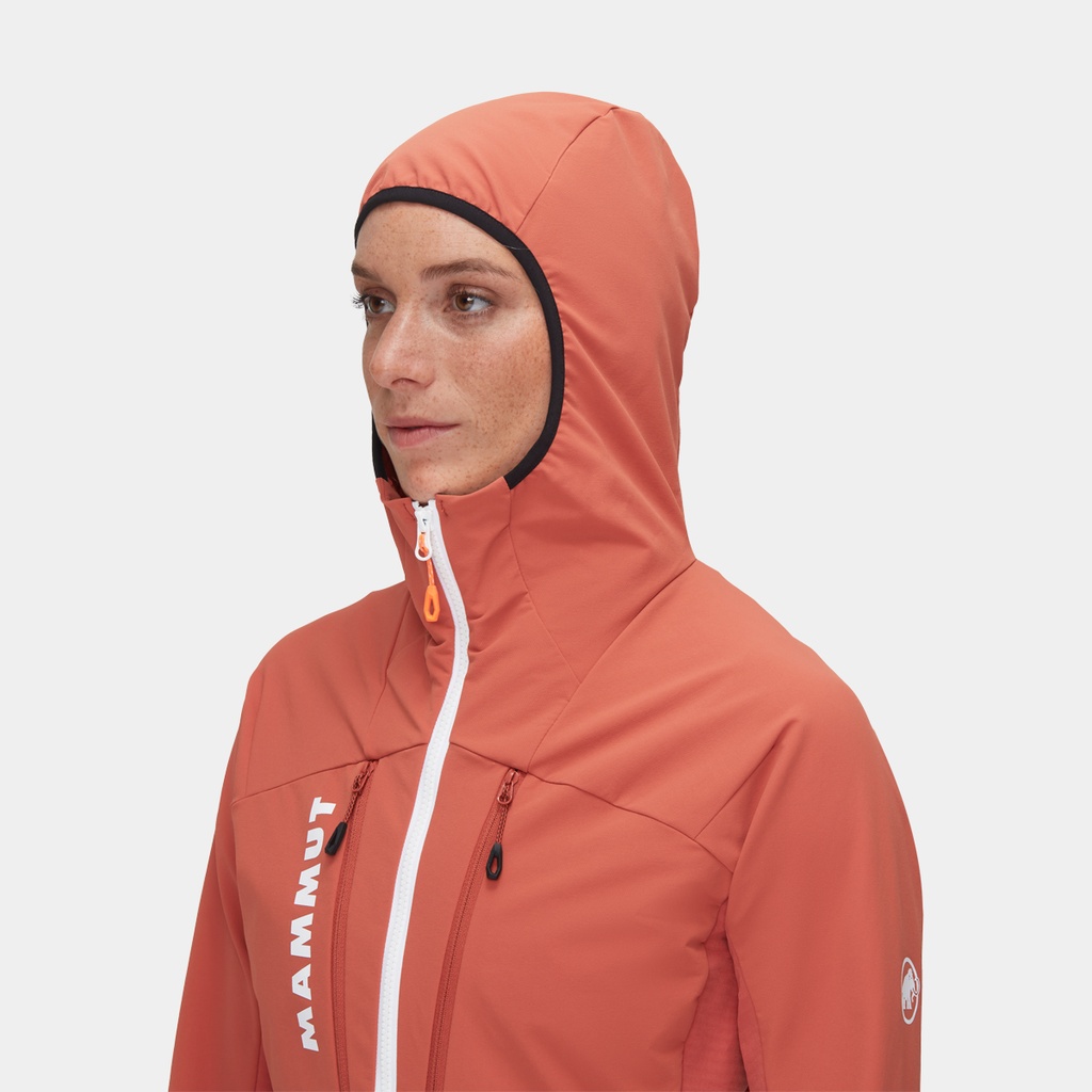 Aenergy SO Hybrid Hooded Jacket Women Brick / Black