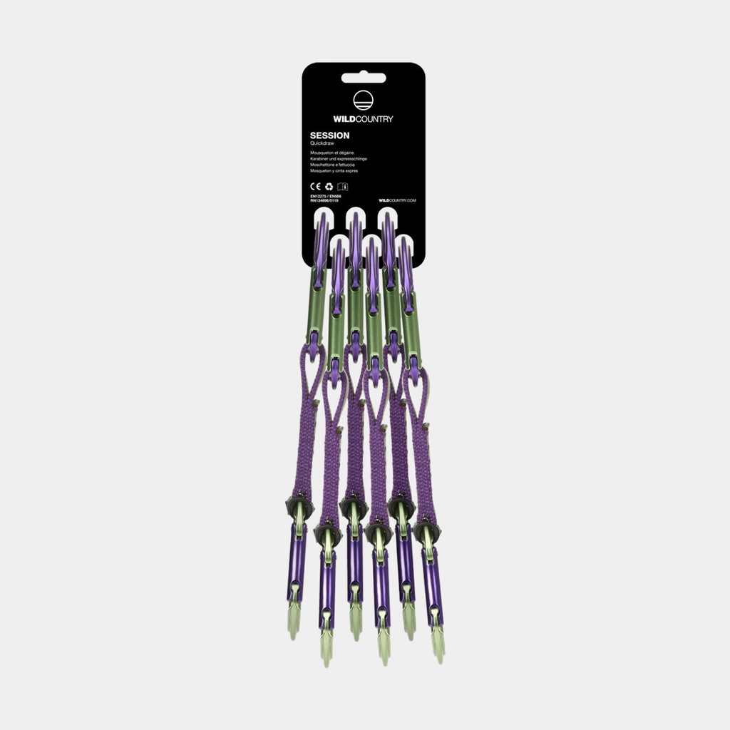 Session Quickdraw 12cm (6pcs) Purple / Green