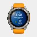 Fenix 8 Amoled Sapphire Titanium w/ Orange / Graphite Silicone Band