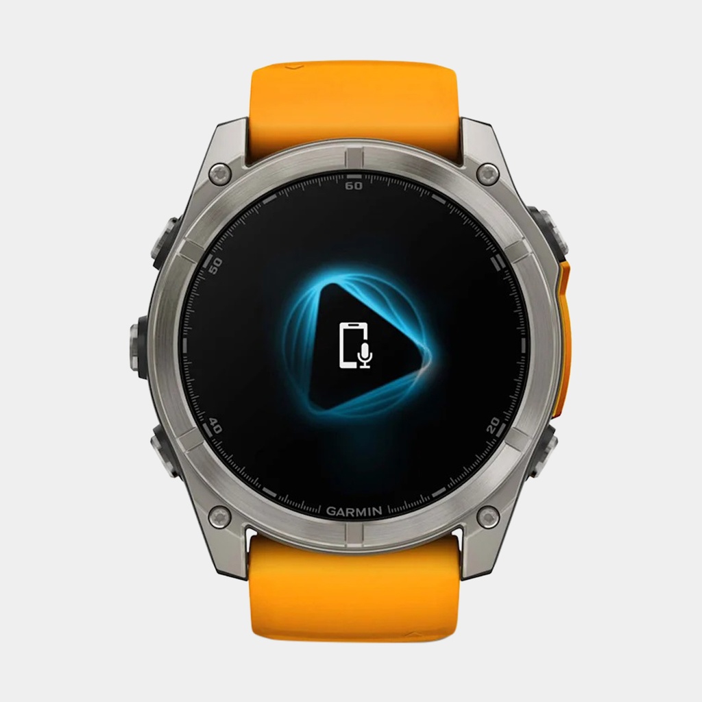 Fenix 8 Amoled Sapphire Titanium w/ Orange / Graphite Silicone Band