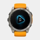 Fenix 8 Amoled Sapphire Titanium w/ Orange / Graphite Silicone Band
