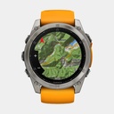Fenix 8 Amoled Sapphire Titanium w/ Orange / Graphite Silicone Band