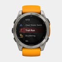 Fenix 8 Amoled Sapphire Titanium w/ Orange / Graphite Silicone Band