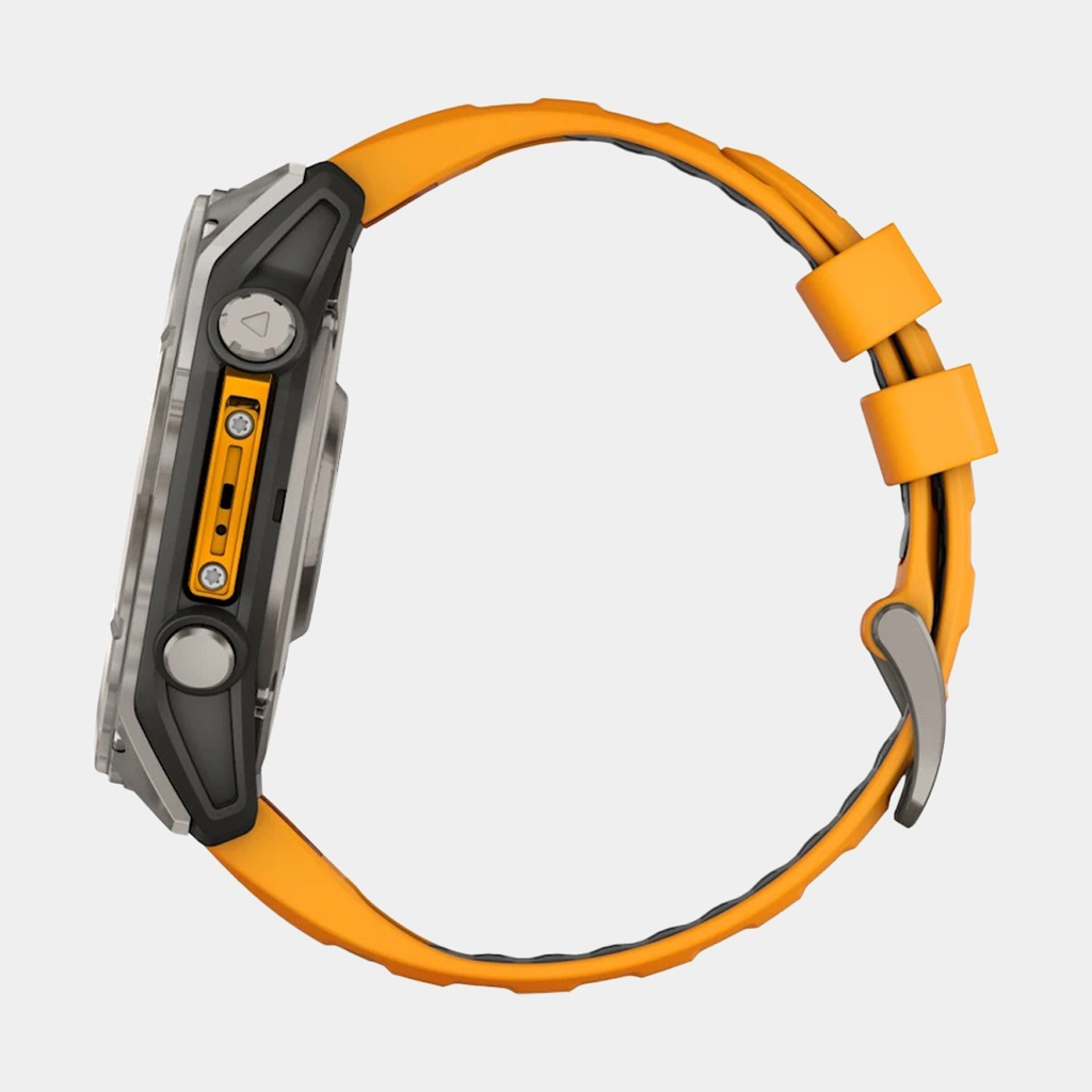 Fenix 8 Amoled Sapphire Titanium w/ Orange / Graphite Silicone Band