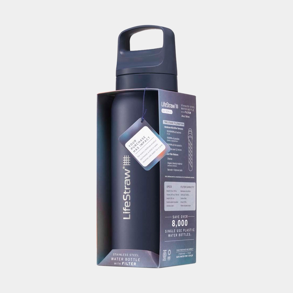 Lifestraw Go 2.0 1000ml Stainless Steel / Aegan Sea Blue