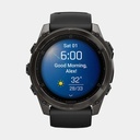 Fenix 8 Amoled Sapphire Titanium Carbon Gray DLC w/ Black / Pebble Gray Silicone Band