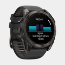 Fenix 8 Amoled Sapphire Titanium Carbon Gray DLC w/ Black / Pebble Gray Silicone Band