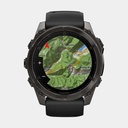 Fenix 8 Amoled Sapphire Titanium Carbon Gray DLC w/ Black / Pebble Gray Silicone Band
