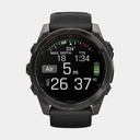 Fenix 8 Amoled Sapphire Titanium Carbon Gray DLC w/ Black / Pebble Gray Silicone Band
