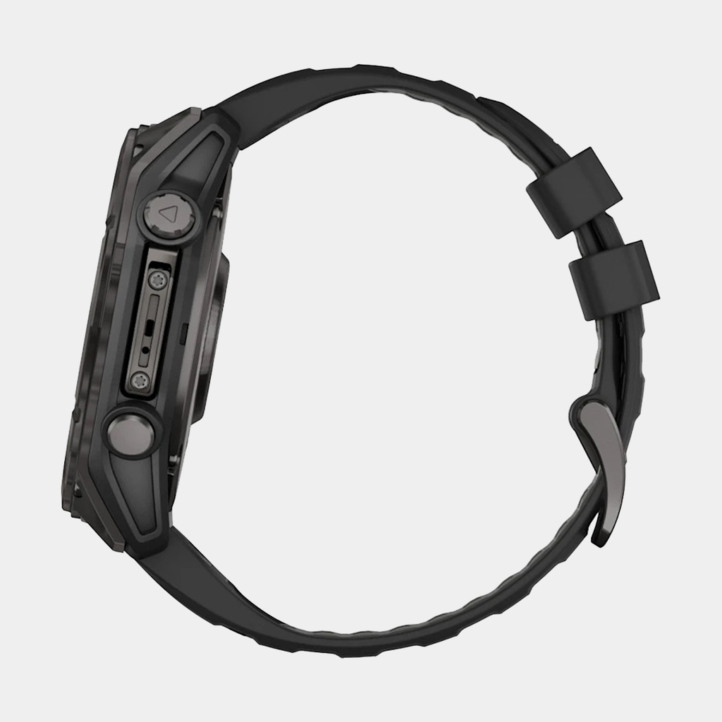 Fenix 8 Amoled Sapphire Titanium Carbon Gray DLC w/ Black / Pebble Gray Silicone Band