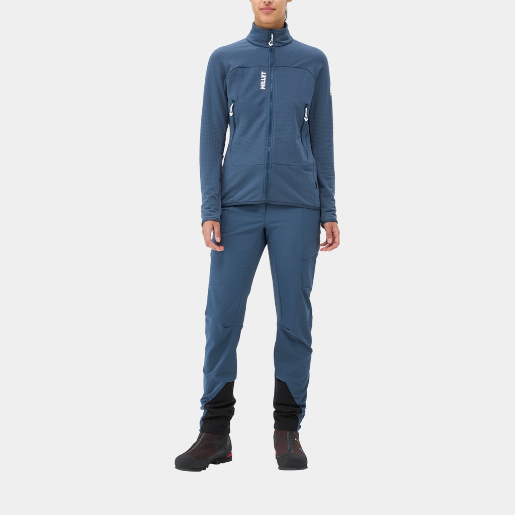 Fusion Grid Jacket Women Dark Denim