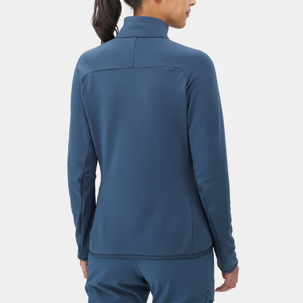 Fusion Grid Jacket Women Dark Denim