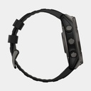 Fenix 8 Solar Sapphire Titanium DLC Carbon Grey w/ Black  w/ Black / Pebble Gray Silicone Band