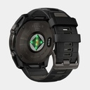 Fenix 8 Solar Sapphire Titanium DLC Carbon Grey w/ Black  w/ Black / Pebble Gray Silicone Band