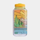 Drinking Bottle Wide Mouth Sustain 1000ml Clear Stained Glass Desert