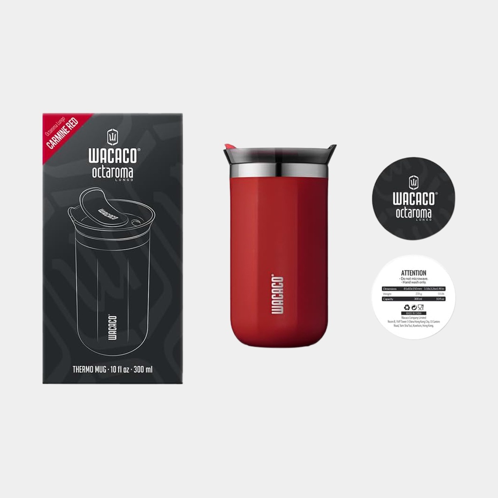 Octaroma Vacuum Insulated Coffee Mug 180ml Carmine Red