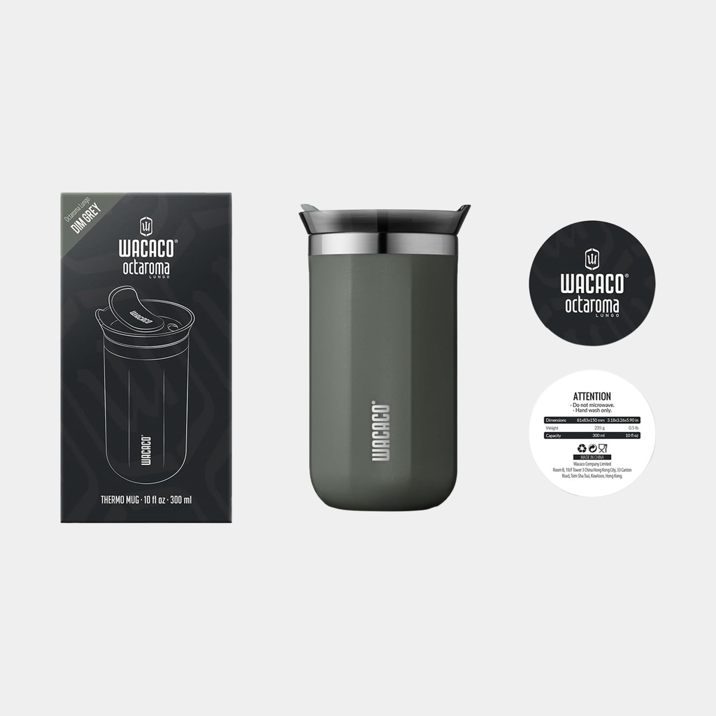 Octaroma Vacuum Insulated Coffee Mug 180ml Carmine Red