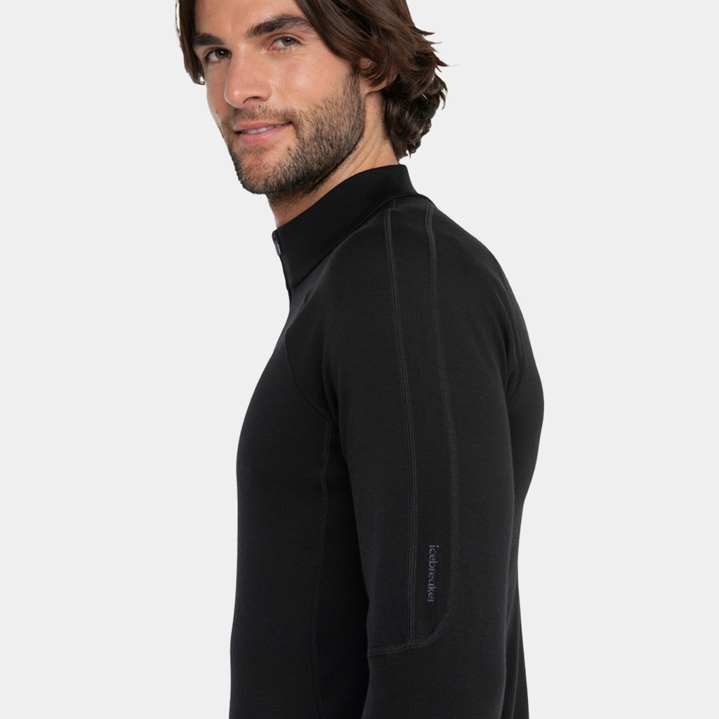 MerinoFine Polar Long Sleeves Half Zip 300 Black