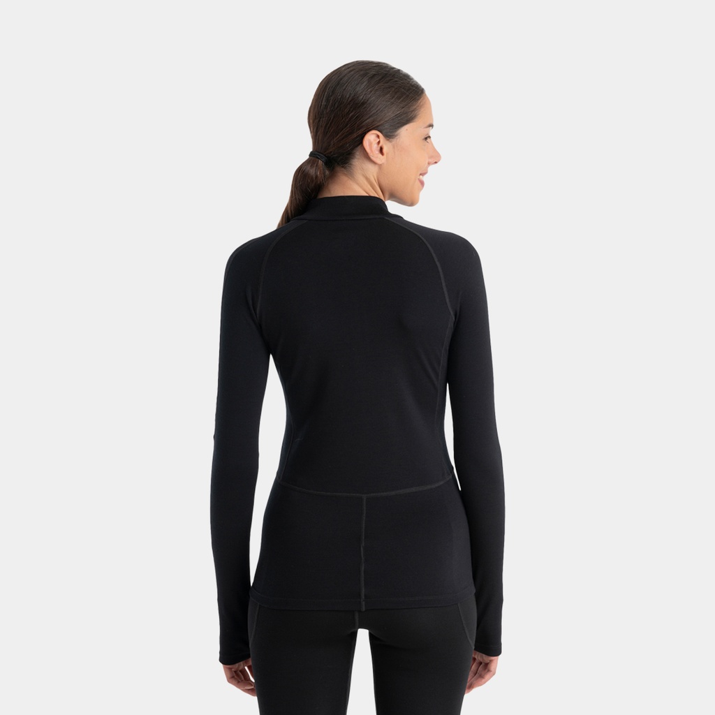 MerinoFine Polar Long Sleeves Half Zip 300 Women Black