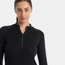 MerinoFine Polar Long Sleeves Half Zip 300 Women Black