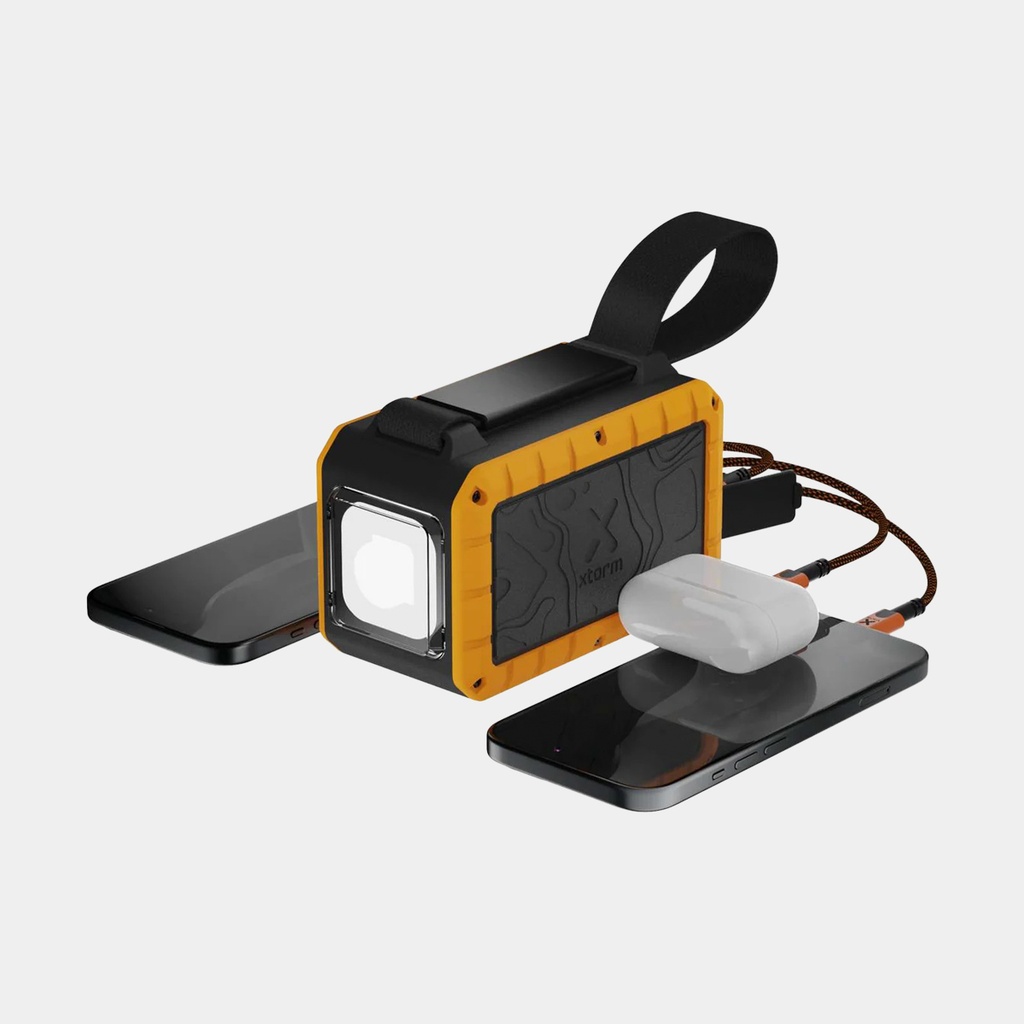 100W Rugged Flashlight Power Bank 40.000mAh Torch Black / Orange