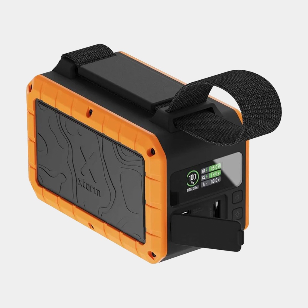 100W Rugged Flashlight Power Bank 40.000mAh Torch Black / Orange