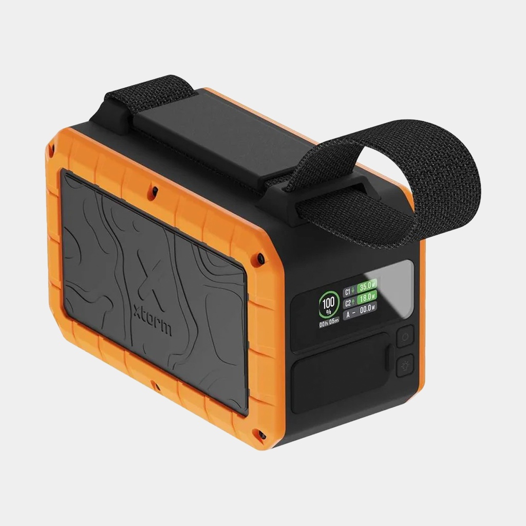 100W Rugged Flashlight Power Bank 40.000mAh Torch Black / Orange