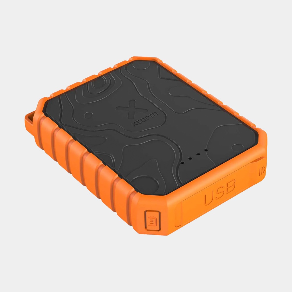 100W Rugged Flashlight Power Bank 40.000mAh Torch Black / Orange