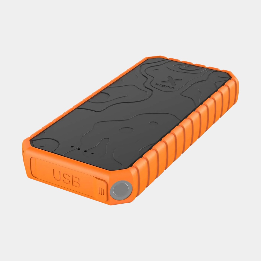 100W Rugged Flashlight Power Bank 40.000mAh Torch Black / Orange