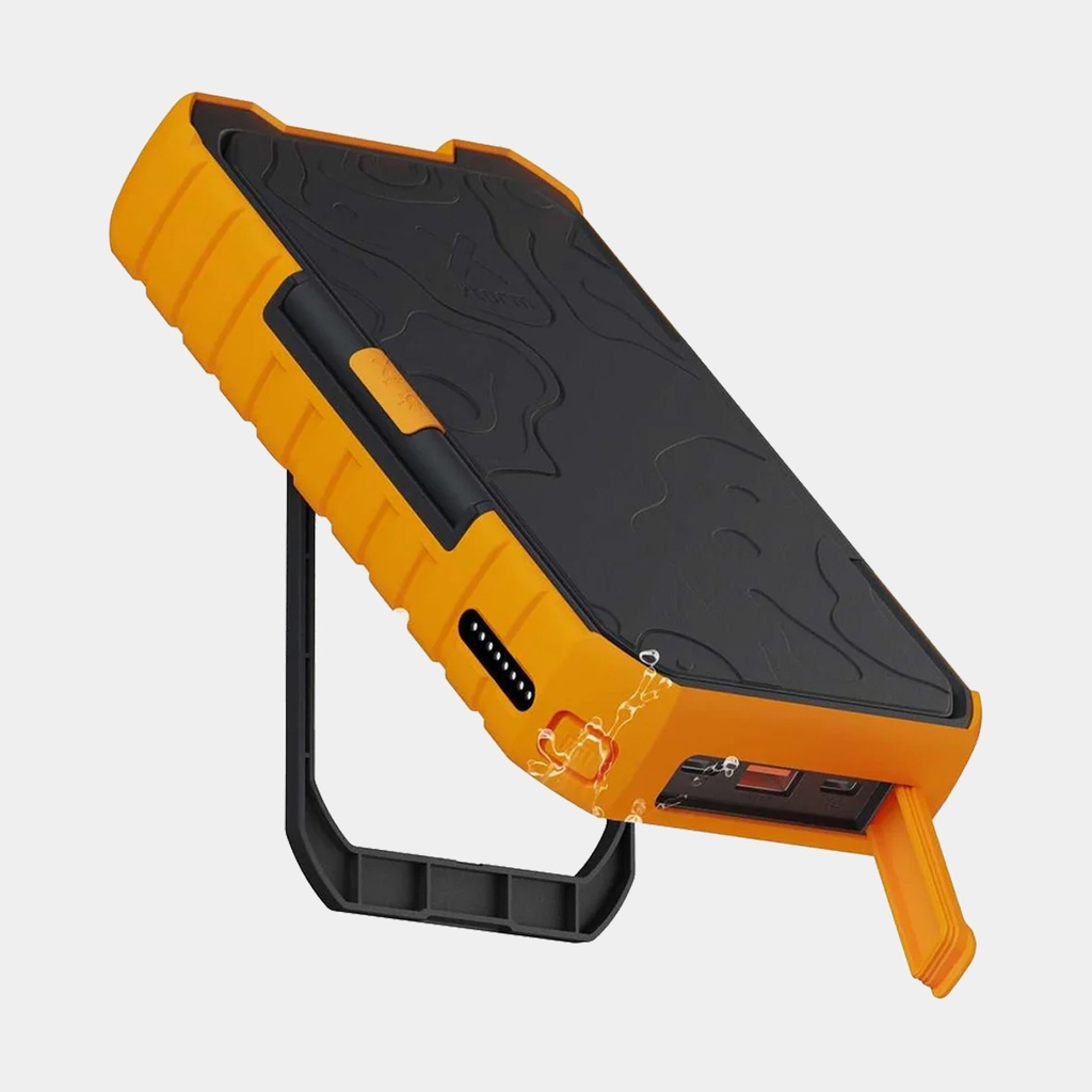 100W Rugged Flashlight Power Bank 40.000mAh Torch Black / Orange