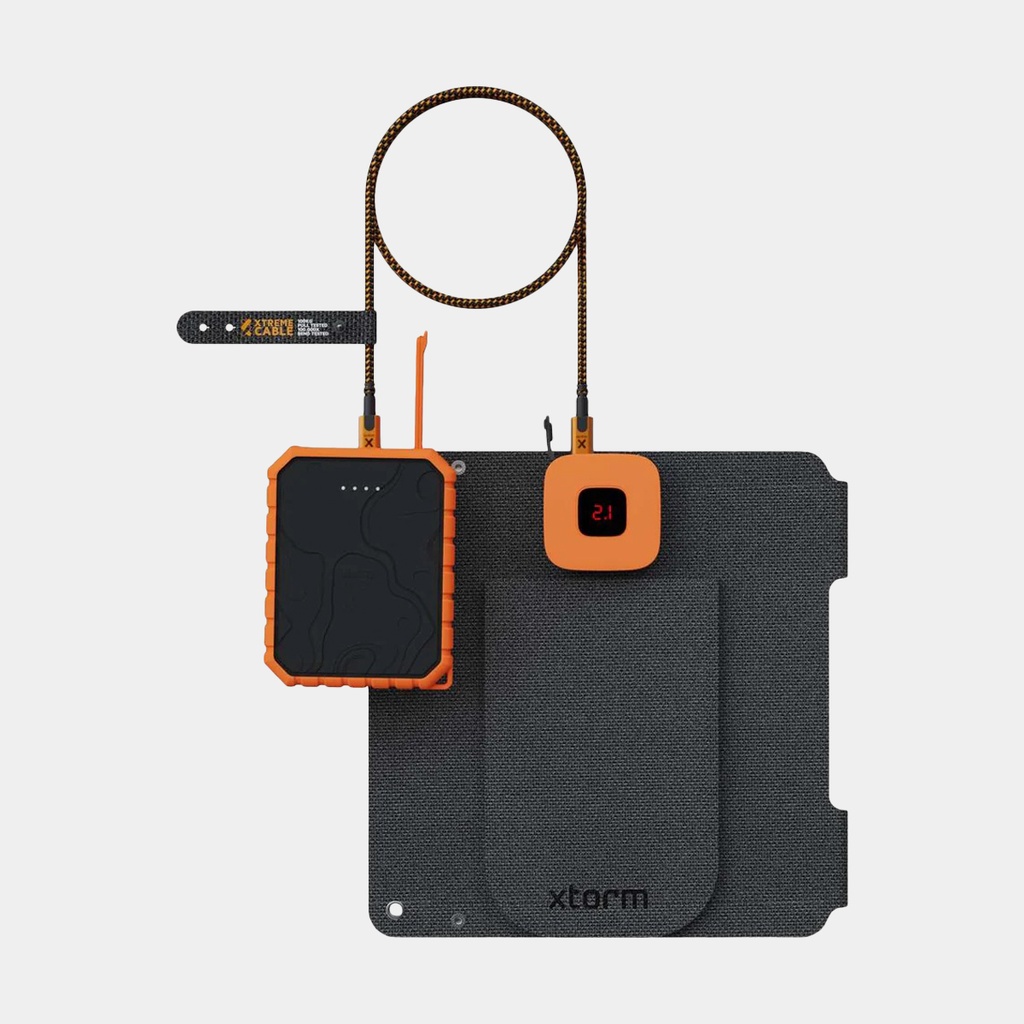 100W Rugged Flashlight Power Bank 40.000mAh Torch Black / Orange