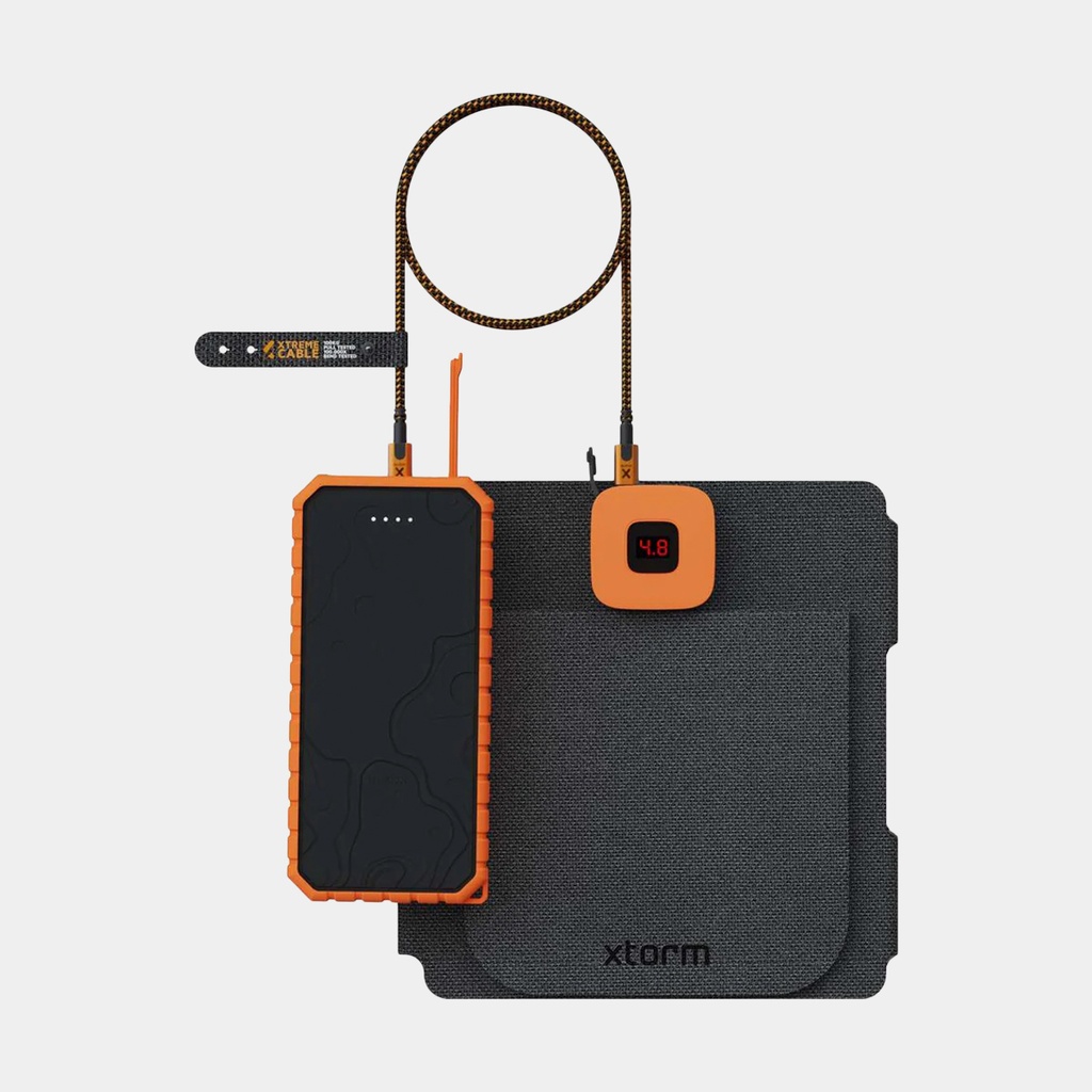 100W Rugged Flashlight Power Bank 40.000mAh Torch Black / Orange