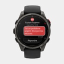 Fenix 8 Pro - Amoled Sapphire Titanium Carbon Grey DLC w/ Black / Pebble Gray Silicone Band