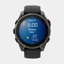 Fenix 8 Pro - Amoled Sapphire Titanium Carbon Grey DLC w/ Black / Pebble Gray Silicone Band