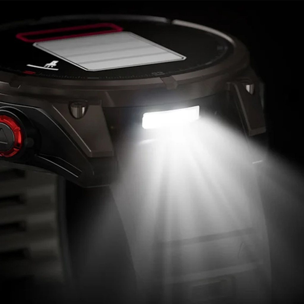 Fenix 8 Pro - Amoled Sapphire Titanium Carbon Grey DLC w/ Black / Pebble Gray Silicone Band