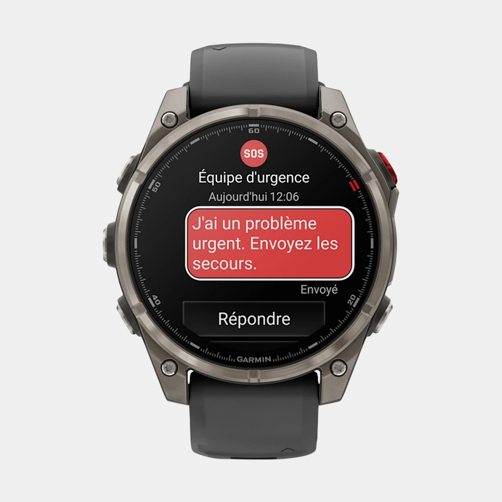 Fenix 8 Pro - Amoled Sapphire Titanium w/ Graphite / Black Silicone Band